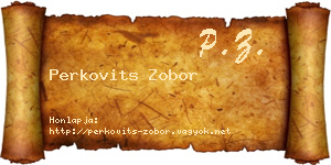 Perkovits Zobor névjegykártya